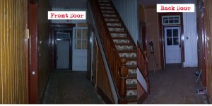 Rectory Doors. Where ectoplasm occurred on video.Front door locked on us (it was a priest's spirit that did it) and it was a latch handle.